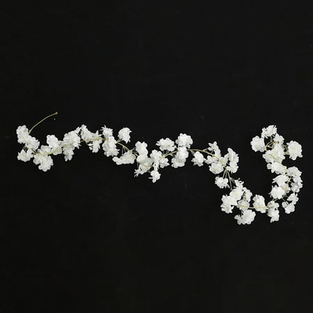 

Simulated Cherry Blossom Rattan Flowers Wrapped Around Pipe Vines White