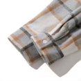 thumbnail image 4 of UVEASISHA Flannel Shacket for Men Plaid Long Sleeve Button Down Shirt Jackets Lightweight Fashion Fall Flannel Shirt Jacket with Pocket Back to College Sale,Beige,2XL, 4 of 9