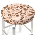 thumbnail image 3 of Lsque coffee tea pots Pattern Round Bar chair cushion covers Velvet Fabric Premium Comfort Protects from Scratches and Stains for 14-17 Inch Chair-12 inch, 3 of 7