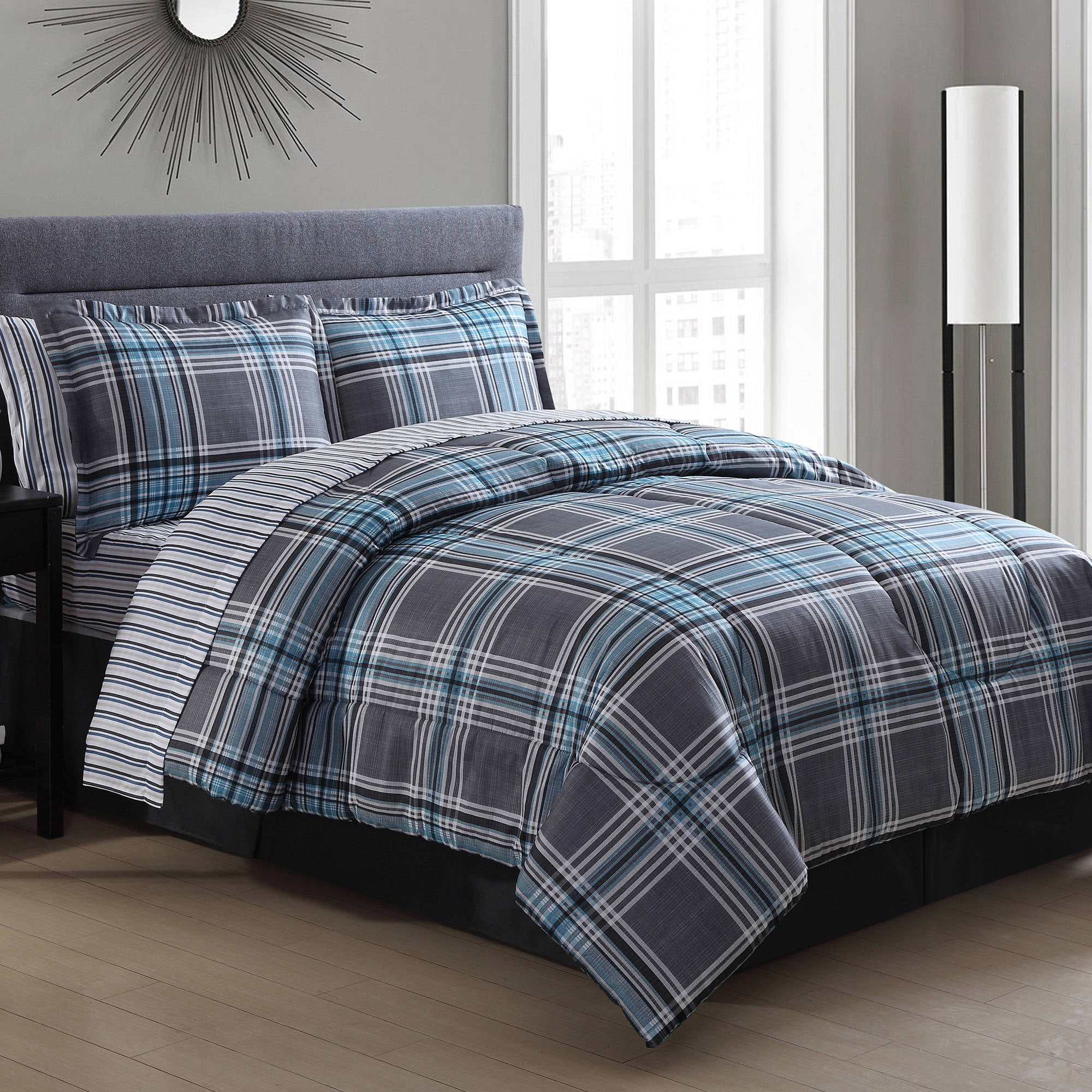 Chelsea Plaid Bed In A Bag Walmart Com