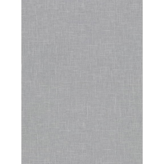 Warner Linville Pewter Faux Linen Wallpaper