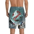 thumbnail image 3 of Ghostbusters Frozen Empire Men's Short Pajama Pants Lightweight Daily Lounge Shorts Bottoms Sleepwear Cozy Soft Home Pajama Pants Shorts, 3 of 9