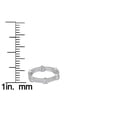 thumbnail image 2 of Decadence Sterling Silver 3x3mm Heart Cut Station Cubic Zirconia Pave Eternity Band Ring, 2 of 4