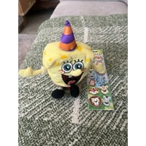 Ty Beanie Baby SpongeBob Birthday Plush 8” New With Animal Stickers No Ty Hang Tag