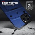 thumbnail image 2 of ZIZO BOLT Series for iPhone 12 / iPhone 12 Pro Case with Screen Protector Kickstand Holster Lanyard - Blue & Black, 2 of 6