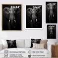 thumbnail image 4 of Designart "And White Black Elephant I" Animals Floater Framed Canvas Print, 4 of 7