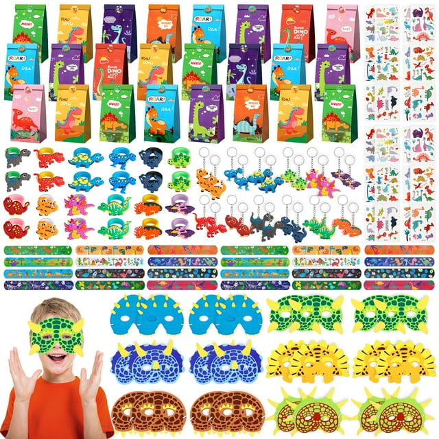 Set de obsequios para fiestas INNOCHEER, dinosaurio, cumpleaños, 24 unidades para niños