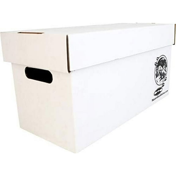 7" 45rpm Vinyl Record Storage Box - Heavy Duty Cardboard with Removable Lid - Holds up to 200 7" Records - 1 Box #07BC09HD