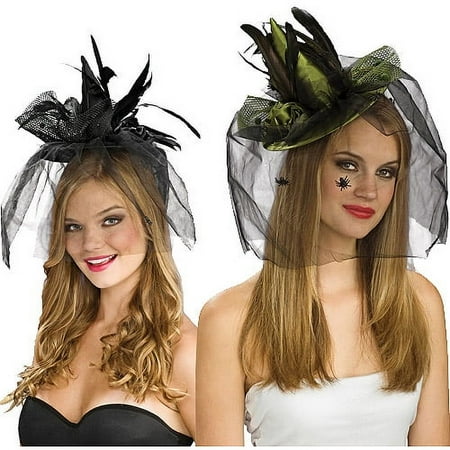 Rubies Black Mini Witch Hat and Green Mini Witch Hat Halloween Bundle