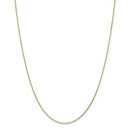 Roy Rose Jewelry 10K Yellow Gold .95mm Diamond-cut Cable Chain ~ length: 24 inches