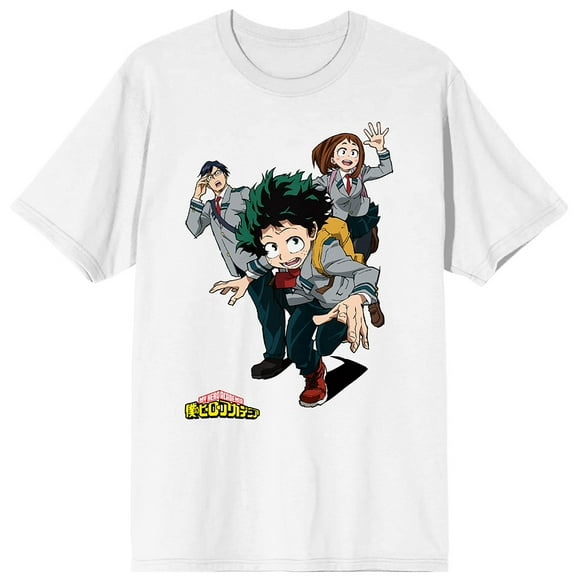 My Hero Academia Anime Characters White Graphic Tee- L