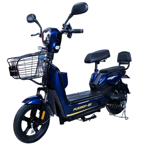 Bicicleta eléctrica Fussion EV 350w azul metalico autonomía 30 km