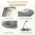 thumbnail image 5 of 7-in-1 Wireless Charging Station For iPhone, Apple Watch, AirPods & Bluetooth Speaker Alarm Clock Dimmable Night Light Gray, 5 of 8