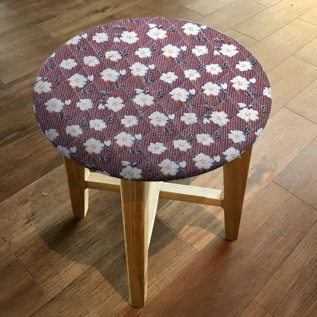 WIFKLSIIPG Coussin de Tabouret de Bar Texture Housse de Tabouret Ronde Rembourrée Coussin en Mousse pour Tabouret de Bar Non Bas 12 Pouces (Rouge)