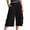 Black#02, variant on Sweat Capris for Women Drawstring Elastic Waist Wide Leg Sweatpants with Pockets Lightweight Summer Workout Running Gym Capris Black#01 S