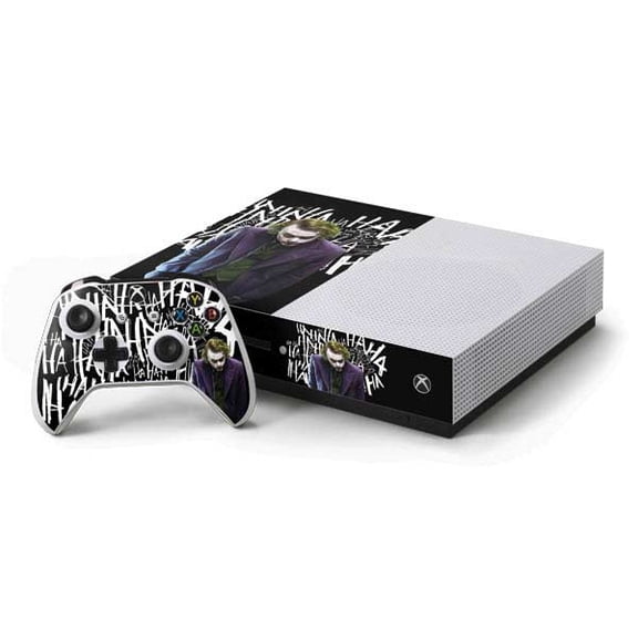 Skinit The Dark Knight Joker Xbox One S Console and Controller Bundle Skin