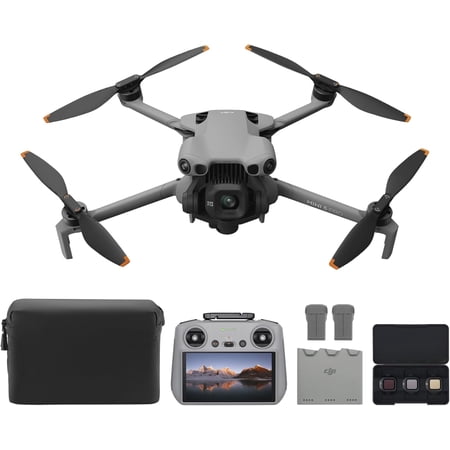 DJI Mini 5 Pro Fly More Combo Plus with DJI RC 2, Drone with Camera, 1-Inch CMOS, 4K Drone for Beginners, Obstacle Sensing, ActiveTrack 360°, 225° Gimbal Rotation, Extended Battery Life