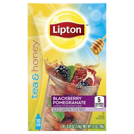 UPC 041000208218 product image for Lipton Tea and Honey Blackberry Pomegranate Iced Green Tea To-Go Packets, 10 ct | upcitemdb.com