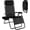 Black, variant on ANHXN Zero Gravity Lounge Chairs, 160°Adjustable Folding Recliner w/Pillow and Cup Holder, Comfy Outdoor Lounge Chairs for Patio, Lawn, Yard & Camp(1 piece)
