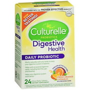 Culturelle Digestive Health Probiotic Chewable Tablets, Fresh Orange,  24 Ct