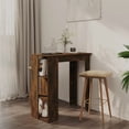 thumbnail image 1 of vidaXL Bar Table with Shelf Smoked Oak 102x50x103.5 cm Engineered Wood, 1 of 4