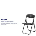 thumbnail image 5 of BizChair 6 Pack 500 lb. Capacity Heavy Duty Black Plastic Folding Chair with Built-in Ganging Brackets, 5 of 14
