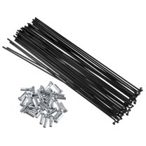 Unique Bargains 36 Pcs Bicycle Steel Spokes 14G Bike Spoke 181mm Length with Nipples for Most Bicycle