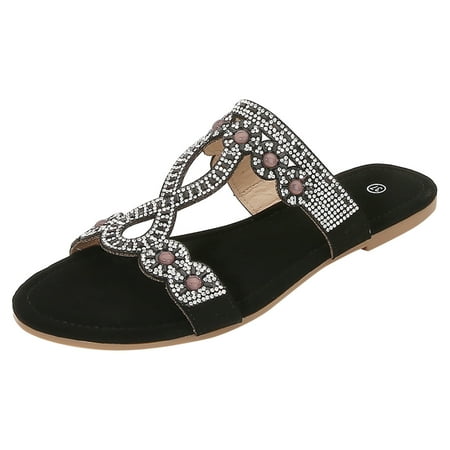 

PEASKJP Dressy Sandals Women Women s Two Strap Heeled Sandal for Women Casual (Black 7)