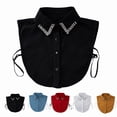 thumbnail image 7 of MEICHEN Women's Solid Color Detachable False Collar with Decoration Adjustable Tie Mock Neck Accessories, 7 of 7