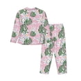 thumbnail image 2 of Uemuo Lilies Flowers Pattern Womens Pajama Sets,PJ Set for Women,Pajamas for Women Logo,Long Sleeve Pajama Set for Women,Soft Long Sleeve Top With Pants-XX-Large, 2 of 9