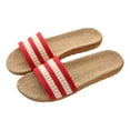 thumbnail image 4 of FELTECHELECTR Red Indoor Non-slip Slippers Made of Fiber Rope and Flax Perfect for Men and Women in 9.6285Inch Size, 4 of 8