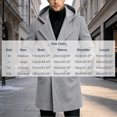 thumbnail image 3 of Trikvn Men Peacoat Wool Winter Trendy Tweed Long Hooded Double Breasted Overcoat Warm Vintage Outerwear with Pockets Thermal, 3 of 7