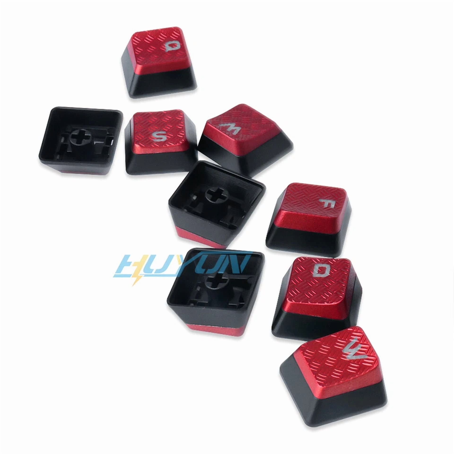 CIRCLE- 10Pcs Cherry Mx Red Texture Keycaps For Corsair Logitech &Razer Keyboards Us Stk