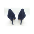 thumbnail image 2 of INC Womens Blue Padded Comfort Zitah Pointed Toe Stiletto Slip On Leather Pumps Shoes 8 M, 2 of 3