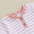 thumbnail image 6 of TOWED22 Toddler Baby Boy Clothes Summer Outfits Short Sleeve Solid Elastic Sweatshirt and Shorts 2 Piece Sweatsuit Set Pink,0-3 M, 6 of 8