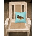 thumbnail image 2 of Carolines Treasures BB8041PW1414 Silver Bantam Duck Blue Check Fabric Decorative Pillow, 14 x 14 in., 2 of 2