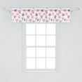 thumbnail image 2 of Ambesonne Floral Window Valance, Simple Flowers Romance Print, 54" X 12", Pink Pale Yellow and Blue, 2 of 3