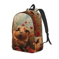 thumbnail image 1 of Easygdp Rose Cute Guinea Pig Mochila de Lona Resistente para Laptop, Compatible con Laptops de 15 a 17 pulgadas, Ideal para Escuela, Trabajo y Viajes-Small, 1 of 5
