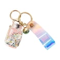 thumbnail image 1 of asddcavvf Acrylic Luminous Into Oil Canister Keychain Car Pendant Floating Quicksand Girlfriends Cou, 1 of 5