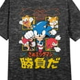 thumbnail image 2 of Sonic the Hedgehog Characters Women's Black Heather Short Sleeve Sleep Shirt-Small, 2 of 7