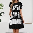 thumbnail image 2 of Control Game Sundress Short Sleeve Dress Summer Women Clothes Dress for Women Dresses, 2 of 7