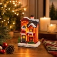 thumbnail image 3 of Gunhay Lighted Christmas Village Houses Set, Battery Operated Resin Christmas House with LED Light Village Figurines, J, 3 of 7