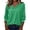 C610/Green, variant on Womens Blouses Summer Casual Button Down Shirt Elegant Collar 3/4 Sleeve Blouse Top Soft Comfortable Daily Wear Fashion Outfits Trendy Clothes