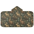 thumbnail image 5 of Yayeee Kids Hooded Towel with Hand Pockets Beach Soft Absorbent Bath Wrap 50 x 23.5 inch, Brown Floral Rabbits Pattern, 5 of 5