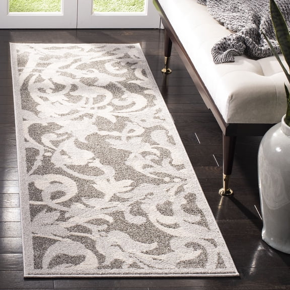 Safavieh Amherst Millard Floral Runner Rug, Gray/Light Gray, 2'3" x 7'