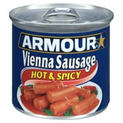 Armour Star Vienna Sausage, Hot & Spicy Flavored, Canned Sausage, 4.6 oz