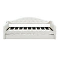 thumbnail image 6 of Harper & Bright Designs Twin Size Tufted Upholstered Daybed with Trundle, Twin Velvet Sofabed with USB & Charging Ports, Beige, 6 of 11