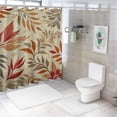 thumbnail image 7 of GOSMITH Beautiful Tropical Leaf Shower Curtain Multiple Sizes for Bathroom Decoration White, 7 of 7