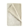 Parent's Choice 30" x 40" Reverse Backdye Faux Fur to Micromink Baby Blanket, Taupe