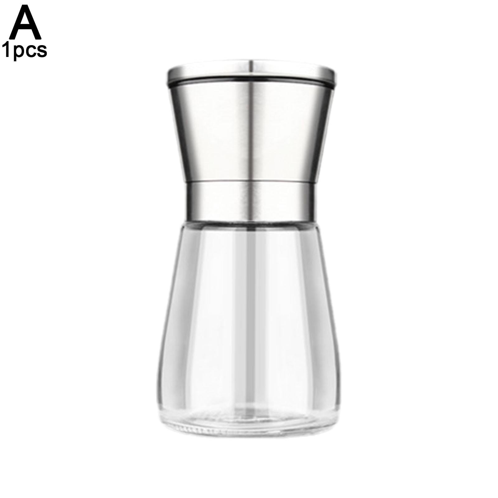 SALT AND PEPPER GRINDER GLASS SHAKER ADJUSTABLE STAINLESS STEEL MILL